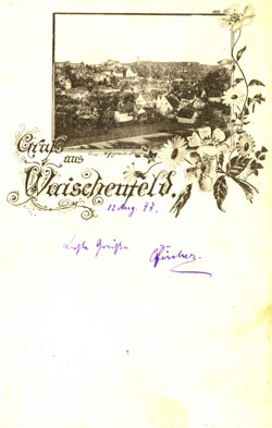 Die älteste Postkarte von Waischenfeld